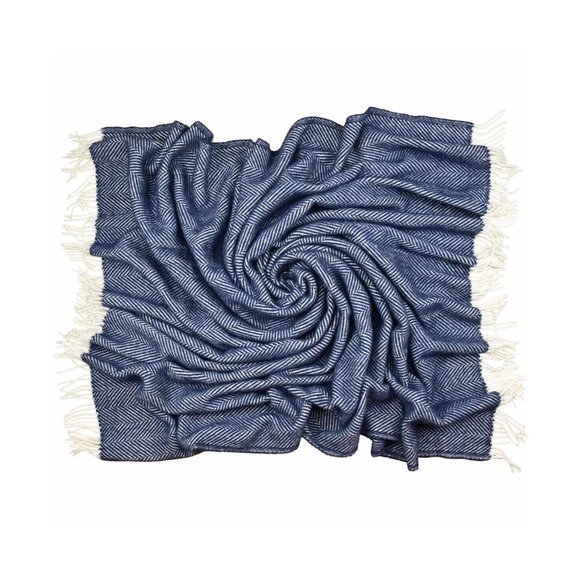 Prince of Scots Highland Tweed Herringbone Pure Wool Throw - Picture 2 of 3